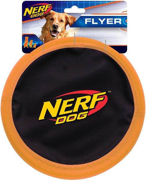 Nerf Dog Flyer Nylon Zone Flyer Dog Toy, 10-in, Orange/Black slide 1 of 3