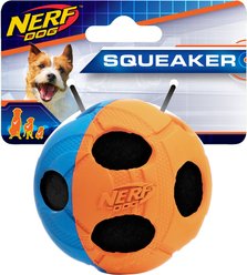 Nerf Dog Squeaker Bash Tennis Ball Dog Toy, 2.5-in