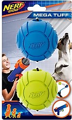 Nerf Dog Rubber Sonic Ball Dog Toy, 2.5-in, 2 count