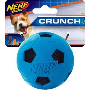 Nerf Dog Soccer Crunch Ball Dog Toy, Blue, 1 count