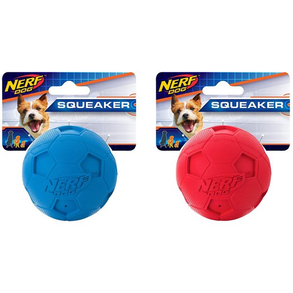 ETHICAL PET Latex Soccer Ball Squeaky Dog Chew Toy, Color Varies