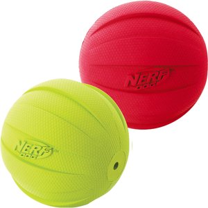 Nerf Dog Squeaker Classic Ball Dog Toy, 3.8-in, 2 count