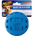Nerf Dog Squeaker Checker Ball Dog Toy, 4-in, Blue