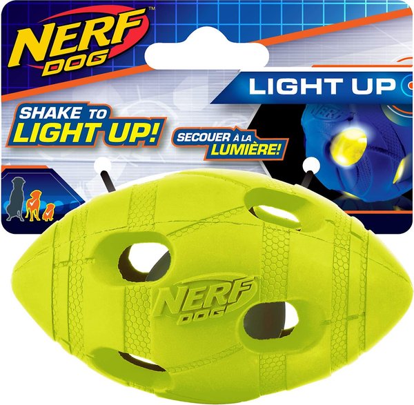 Nerf Dog Light Up LED Bash Football Dog Toy, 4-in slide 1 of 2