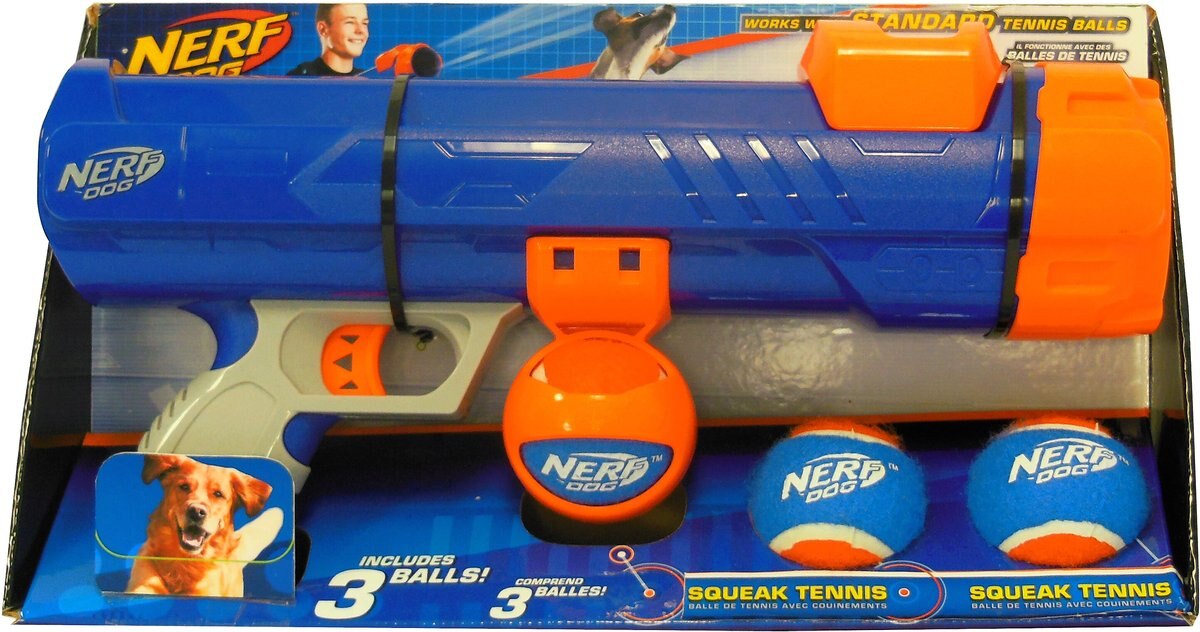 NERF DOG Nerf Blaster Tennis Ball Launcher Dog Toy