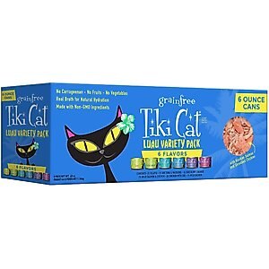 Tiki Cat Queen Emma Luau Variety Pack Grain-Free Canned Cat Food, 6-oz, case of 8