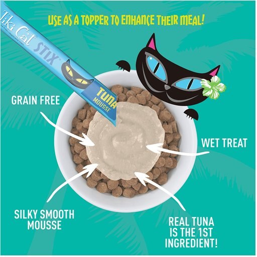 Tiki Cat Stix Tuna Grain-Free Cat Treats, 6-oz pouch, pack of 12