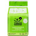 Wags & Wiggles Disposable Male Dog Wraps, Green, Large: 18 to 27-in waist, 12 count