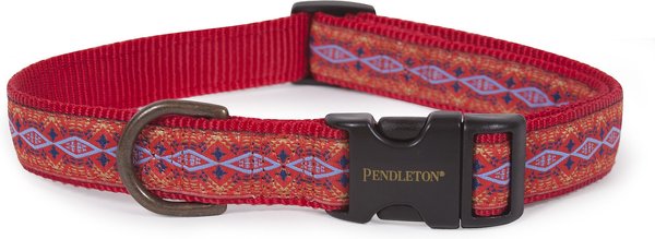 Pendleton Diamond River Nylon Dog Collar, Scarlet, X-Large: 22 to 26-in neck, 1-in wide slide 1 of 5