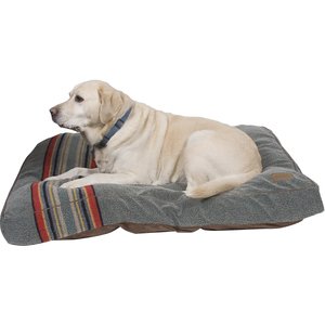 Pendleton Yakima Camp Pillow Dog Bed with Removable Cover, Heather Green, Large