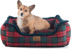 Pendleton MacCormick Plaid Kuddler Bolster Dog Bed with Removable Cover, Large