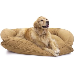 Carolina Pet Quilted Orthopedic Bolster Dog Bed w/Removable Cover, Saddle, Large/X-Large