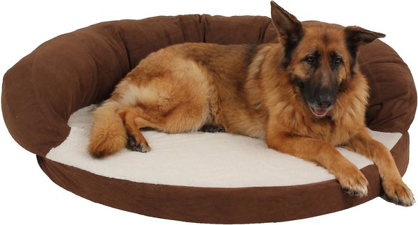 Carolina Pet Orthopedic Sleeper Bolster Dog Bed w/Removable Cover, Chocolate, Large slide 1 of 5