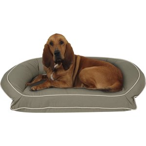 Carolina Pet Classic Canvas Bolster Dog Bed with Removable Cover, Sage, Large/X-Large