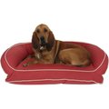 Carolina Pet Classic Canvas Orthopedic Bolster Dog Bed with Removable Cover, Red, Large/X-Large