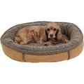 Carolina Pet Comfy Cup Bolster Dog Bed with Removable Cover, Saddle, Small