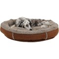 Carolina Pet Comfy Cup Bolster Dog Bed w/Removable Cover, Chocolate, Medium