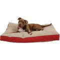 Carolina Pet Four Season Jamison Memory Foam Pillow Dog Bed with Removable Cover, Red, Medium