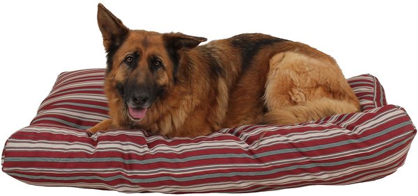 Carolina Pet Striped Faux Gusset Jamison Pillow Dog Bed with Removable Cover