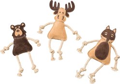 Ethical Pet Dura-Fused Leather Forest Dog Toy, Character Varies