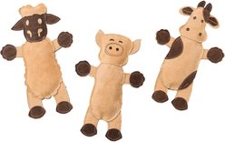 Ethical Pet Dura-Fused Leather Barnyard Dog Toy, Character Varies