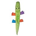 Ethical Pet Nubbins Crocodile Squeaky Plush Dog Toy, Medium, Green