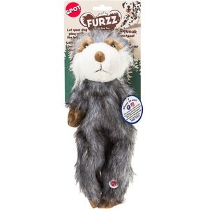 Ethical Pet Furzz Raccoon Squeaky Plush Dog Toy, 13.5-in