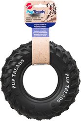 Ethical Pet Pup Treads Rubber Tire Tough Dog Chew Toy, Black, 8-in