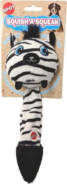 zebra squeaky dog toy