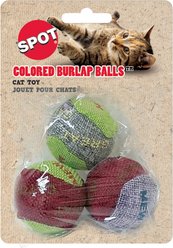 Ethical Pet Burlap Balls Cat Toy with Catnip, 1.5-in, 3 pack