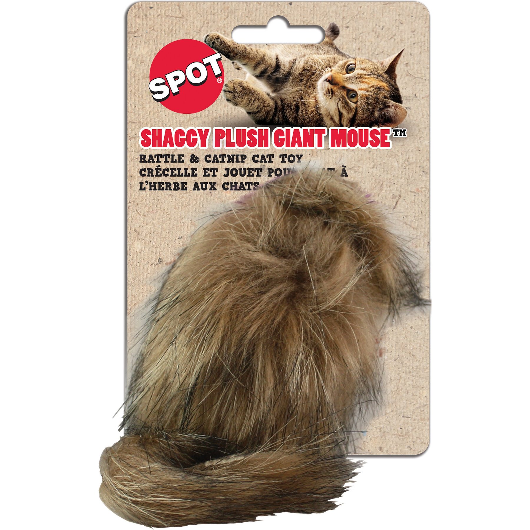 Ethical Pet Plush Mouse & Rattling Noise Cat Toy, 4.5-in