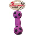 Ethical Pet Stuffed Latex Soccerball Dumbbell Squeaky Puppy Chew Toy, Color Varies, 3-in