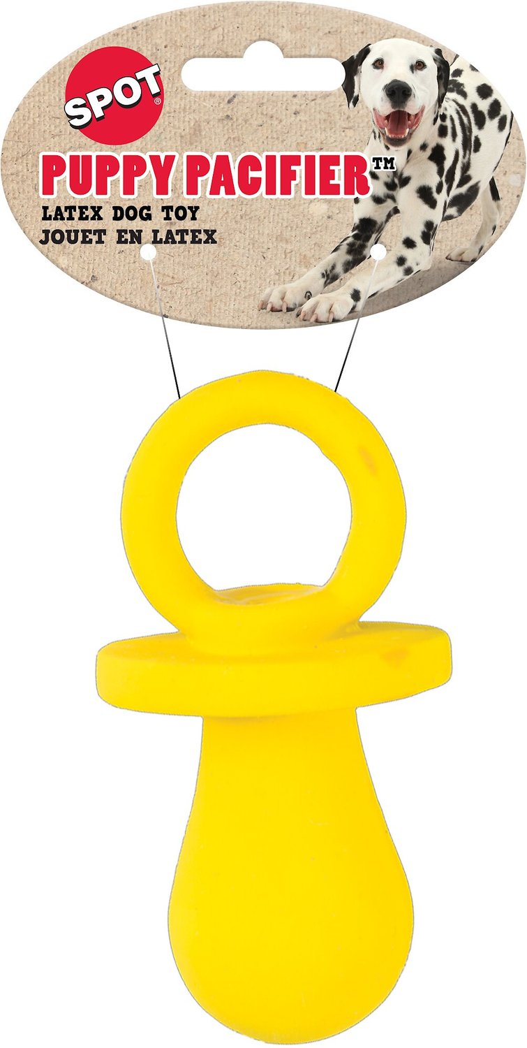 ETHICAL PET Pacifier Squeaky Puppy Chew Toy, Color Varies, 4in