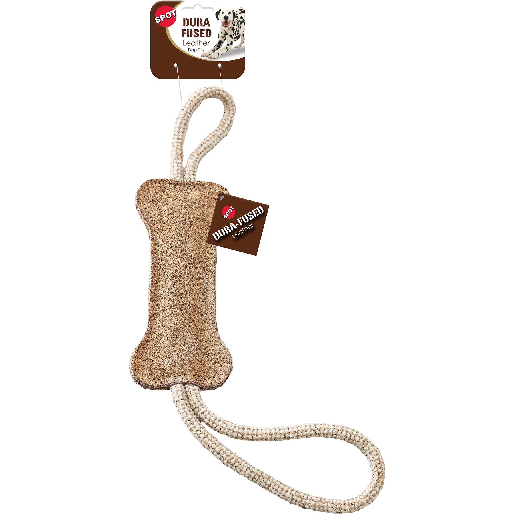 Ethical Pet Dura-Fused Leather Bone Tug Dog Toy