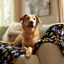 Ethical Pet Snuggler Patterned Dog Blanket, Black, 60-in