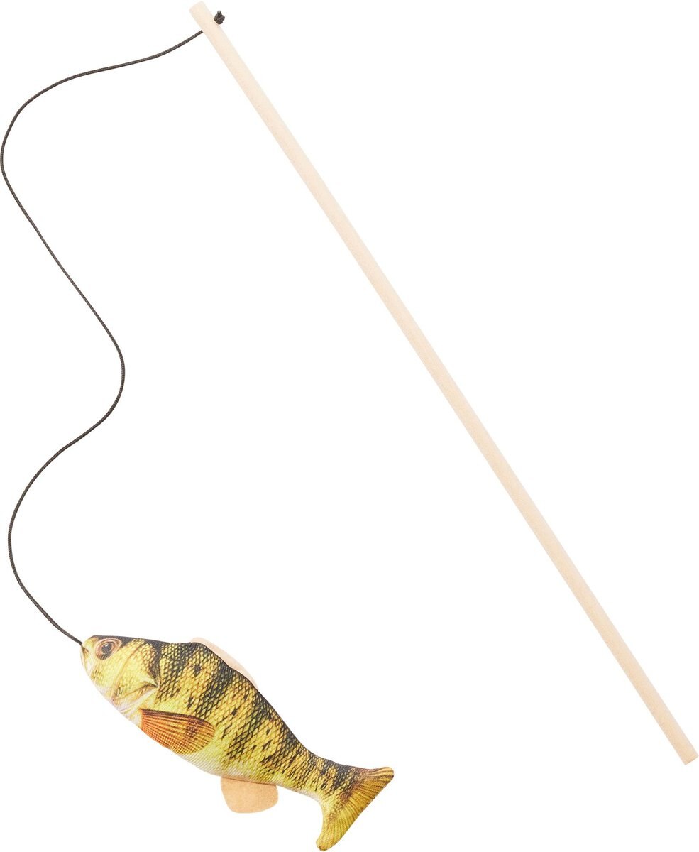 ETHICAL PET Gone Fishin' Teaser Wand Cat Toy, Color Varies