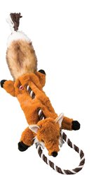 Ethical Pet Skinneeez Tugs Forest Fox Stuffing-Free Squeaky Plush Dog Toy, Color Varies
