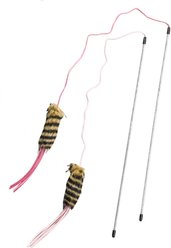 Ethical Pet Leather Strand Teaser Wand Cat Toy, Color Varies slide 2 of 5