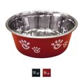 Ethical Pet Barcelona Matte Non-Skid Stainless Steel Dog Bowl, Raspberry, 4-cup