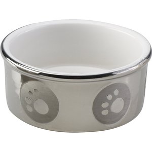 Ethical Pet Paw Print Titanium Dog Bowl, Titanium, 1-cup