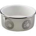 Ethical Pet Paw Print Titanium Dog Bowl, Titanium, 3-cup