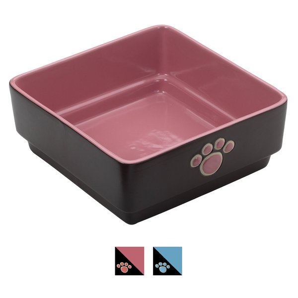 Square ceramic dog on sale bowls