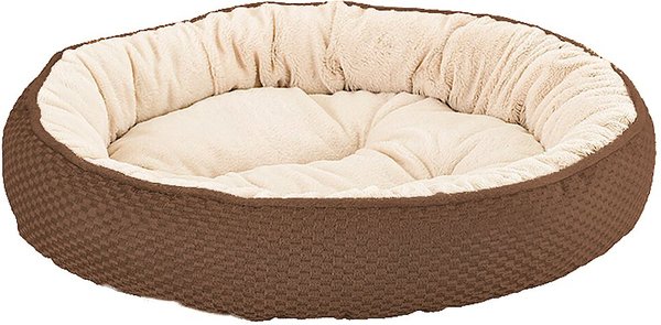 Ethical Pet Sleep Zone Checkerboard Napper Bolster Dog Bed, Chocolate, 20-in slide 1 of 2