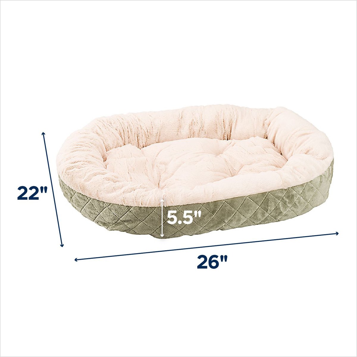 Oval bolster hotsell dog bed