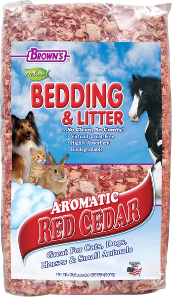 Brown's Natural Aromatic Red Cedar Pet Bedding & Litter