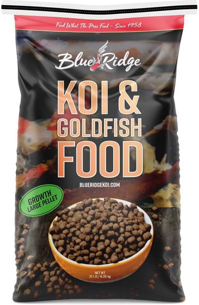 BLUE RIDGE KOI & GOLDFISH Large Pellet Growth Formula Koi & Goldfish ...