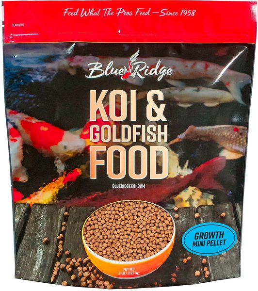 Blue Ridge Koi & Goldfish Mini Pellet Growth Formula Koi & Goldfish Food, 5-lb bag slide 1 of 2