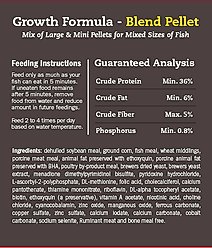 Blue Ridge Koi & Goldfish Blend Pellet Growth Formula Koi & Goldfish Food, 2-lb bag slide 2 of 7