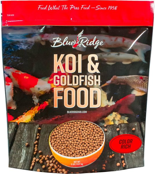 Blue Ridge Koi & Goldfish Color Rich Formula Koi & Goldfish Food, 5-lb bag slide 1 of 7