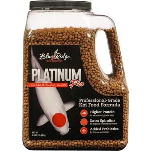 Blue Ridge Koi & Goldfish Platinum Pro Formula Koi & Goldfish Food, 4.5-lb bottle